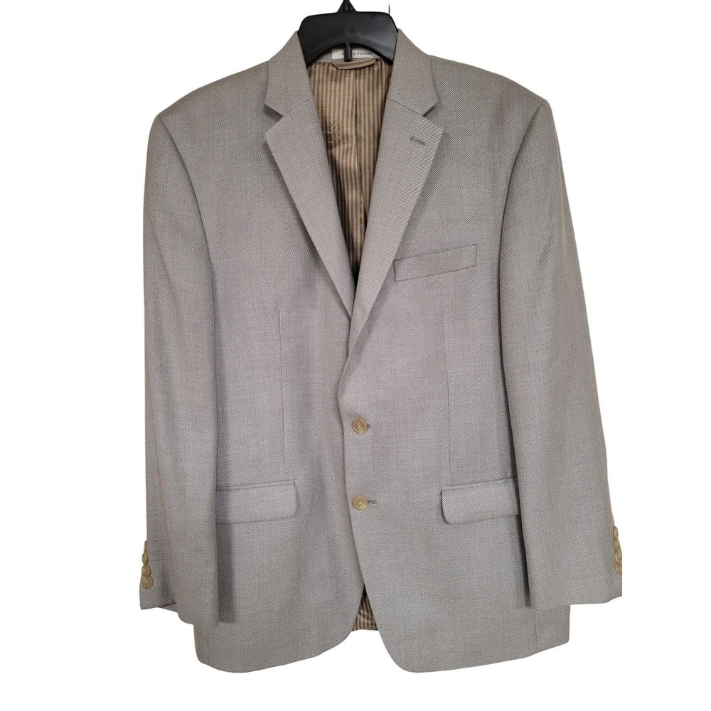 Chaps Mens Gray Blazer Jacket Size Classic Fit Business Casual Coat Size 42 R